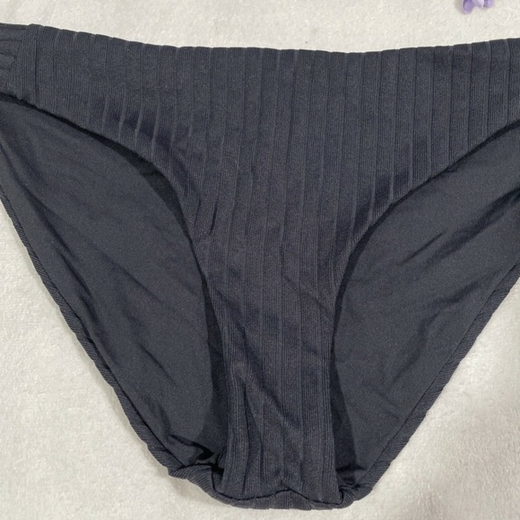 NEW $58 Becca‎ Loreto Ribbed Black Bikini Bottoms [ SZ Large ] - Picture 6 of 11